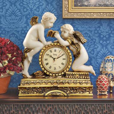 Lark Manor Samoset Carbonne Cherub Mantle Clock & Reviews | Wayfair